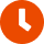 Orange clock icon showing time
