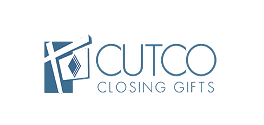 Cutco Closing Gifts logo in blue on transparent background