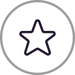 Star icon inside a circle outline