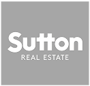 Sutton Real Estate logo in grayscale