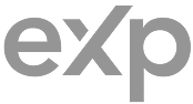 eXp Realty logo in grayscale